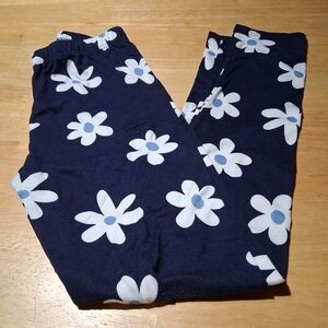 btween Navy Blue Floral Kids Leggings